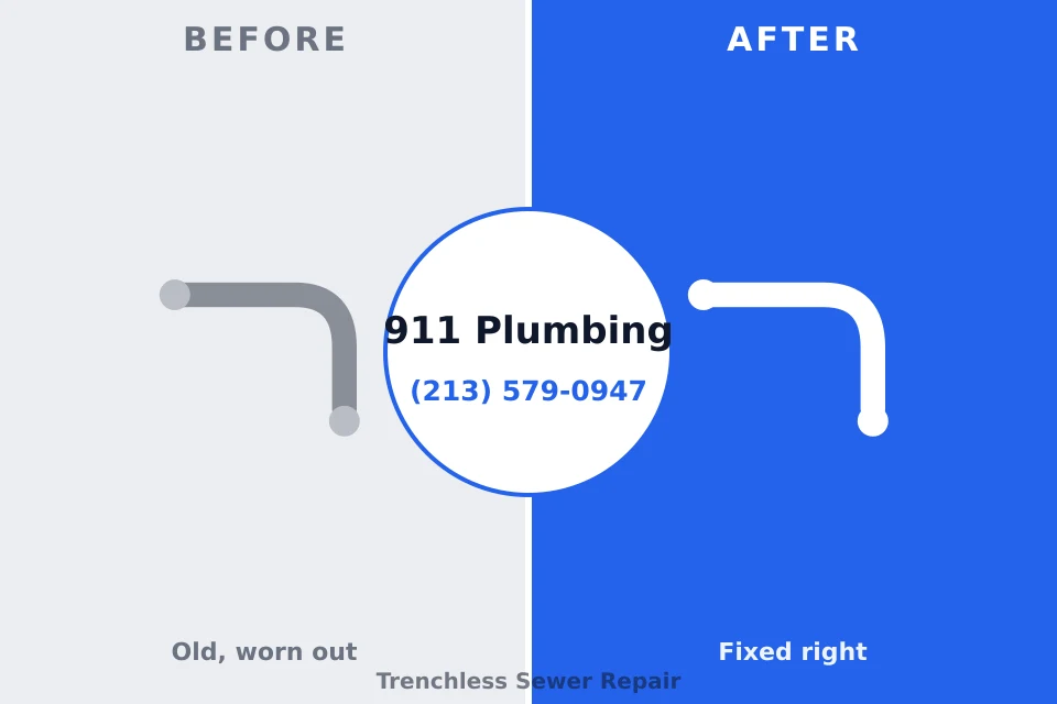 Before and after: plumbing company Calverton, NY